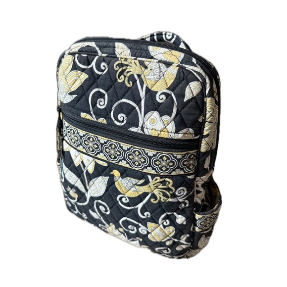 Vera Bradley Handbags - Vera Bradley Black and Gold Backpack with Quilted Design
